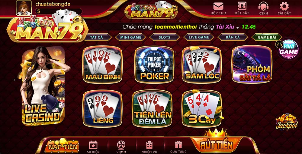 game bài tiến lên man79 club